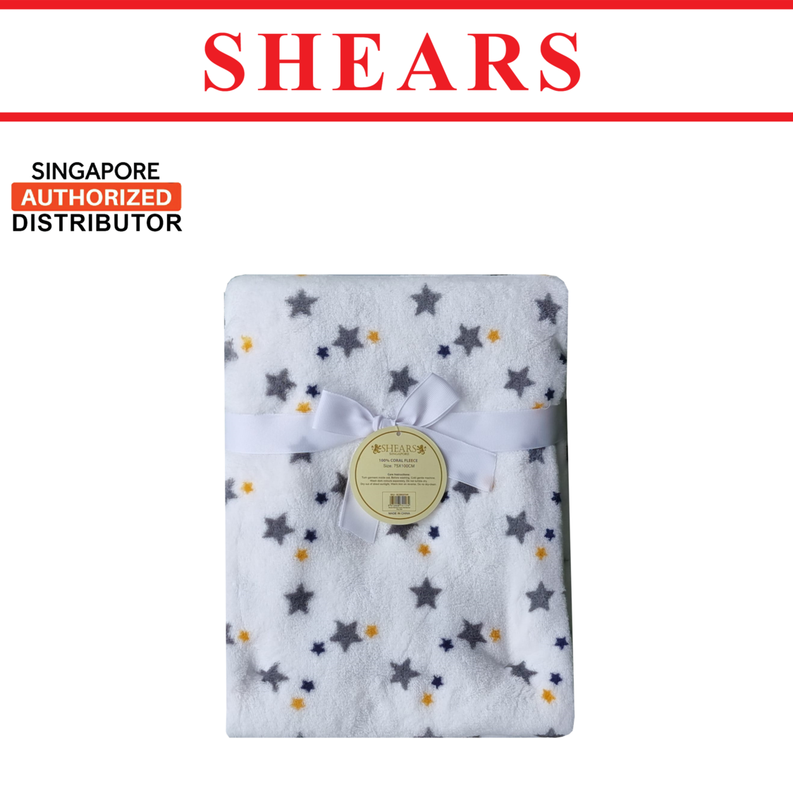 Shears Baby Blanket Comfy Soft Blanket Grey Star
